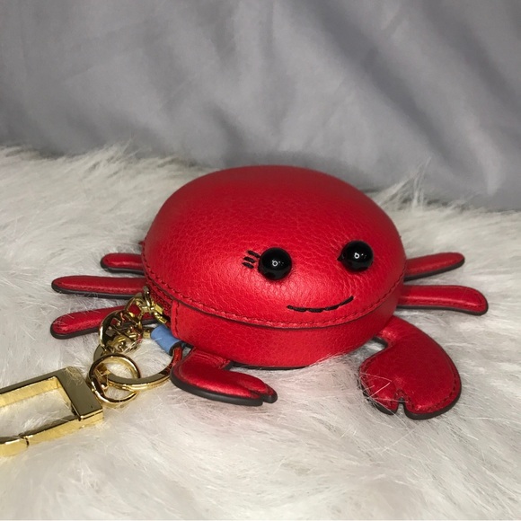 Tory Burch Crab Coin Purse Key Chain Bag Charm Rare Super Cute - Picture 10 of 10